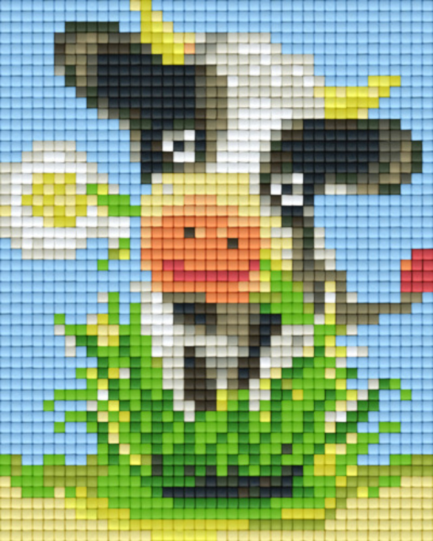 Cow One [1] Baseplate PixelHobby Mini-mosaic Art Kits image 0